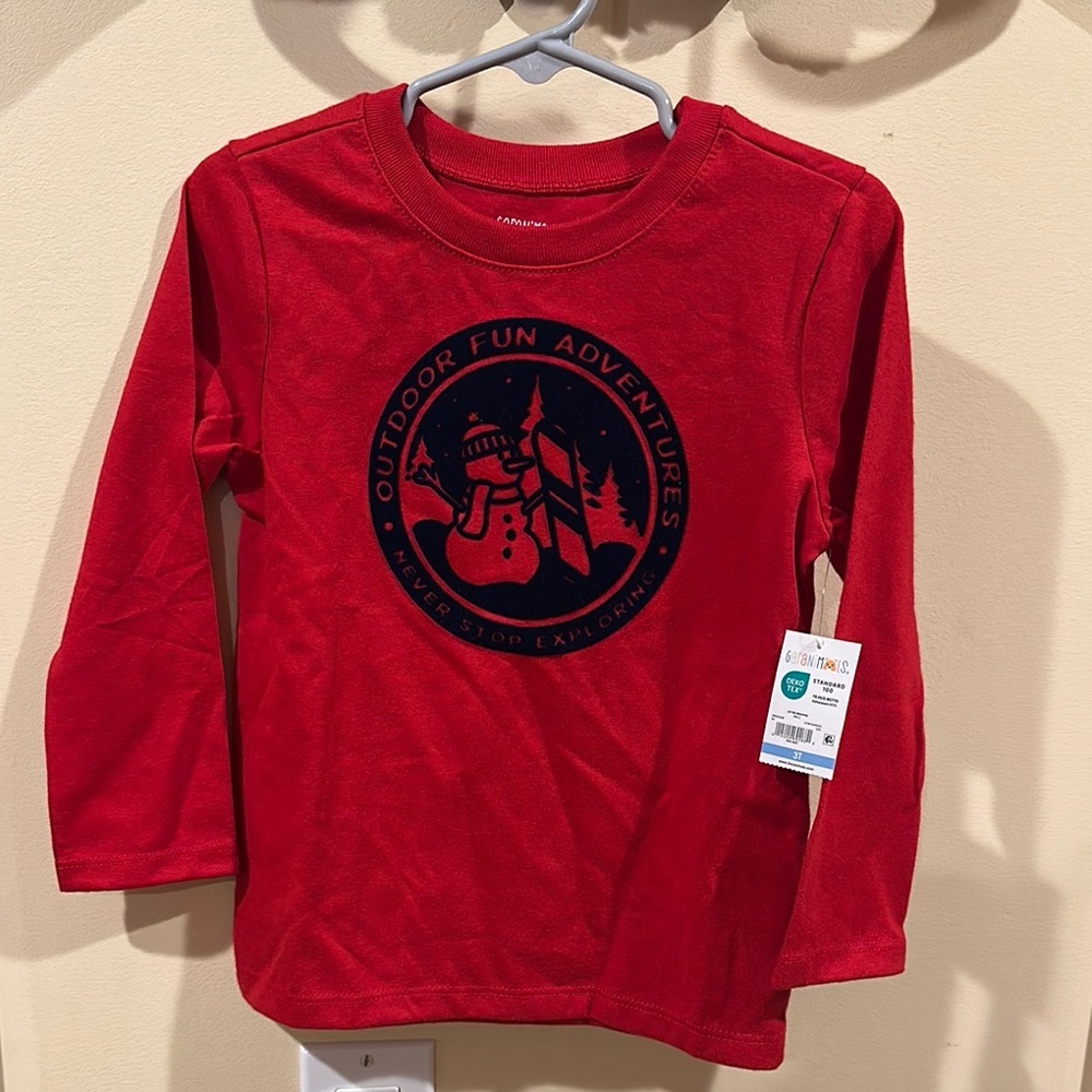 Outdoor Fun Adventures Kids Red Shirt